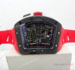 Swiss Replica Richard Mille RM70-01 Carbon & Red Rubber Strap Watch